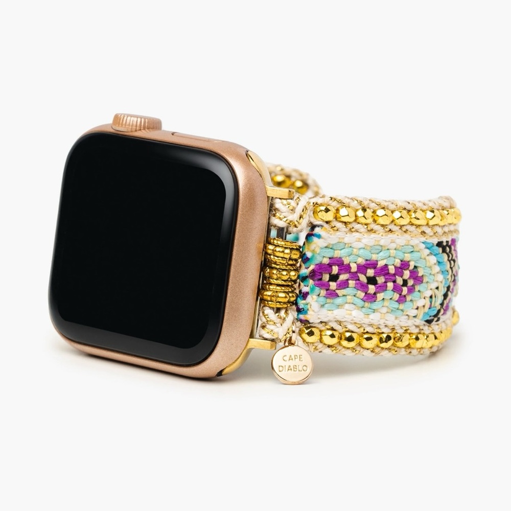 NWT Cape Diablo Golden Flower Apple Watch Strap - Picture 4 of 8